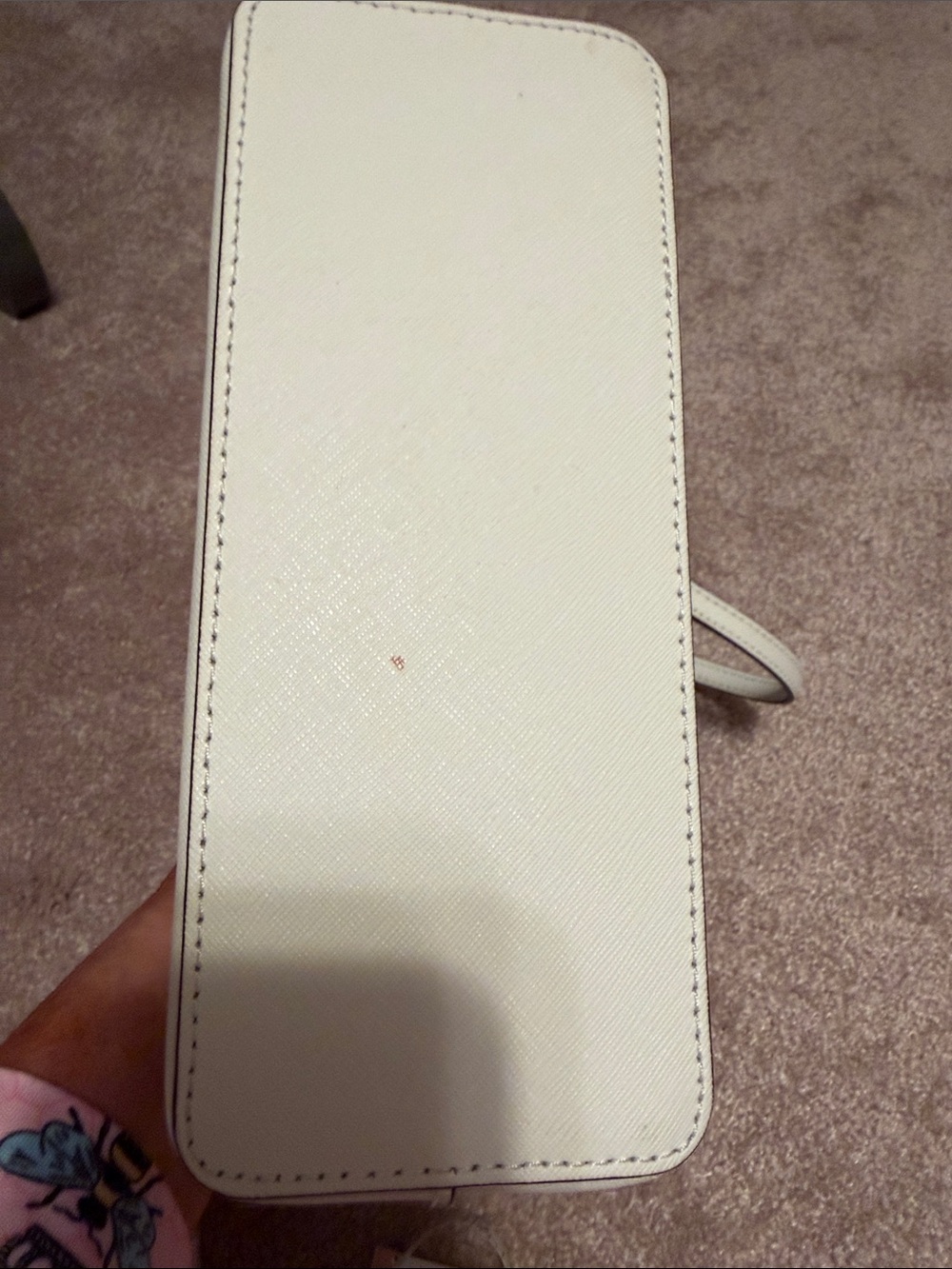 Michael Kors White Saffiano Crossbody Bag with Gold Hardware - Picture 6 of 6